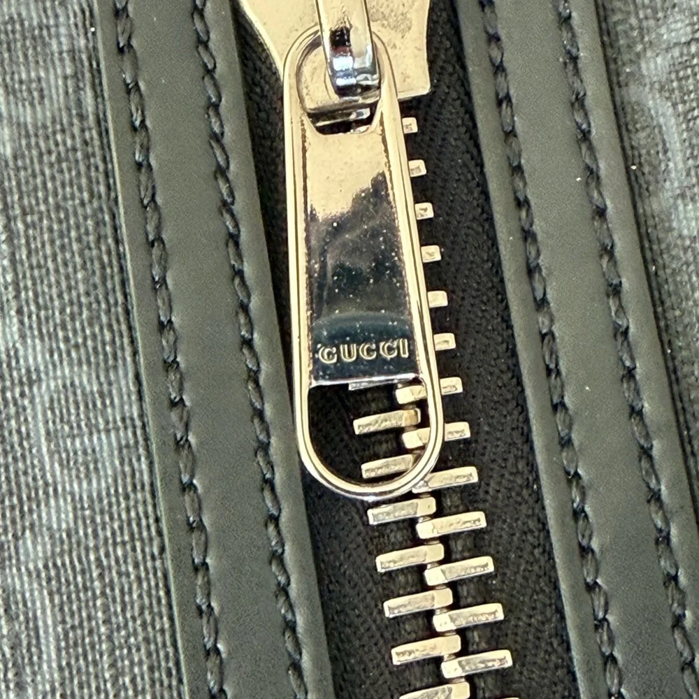 Gucci Black Monogram Crossbody Bag with Red and Blue Strap - Picture 7 of 13